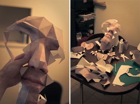 Paper Sculptures by Bert Simons