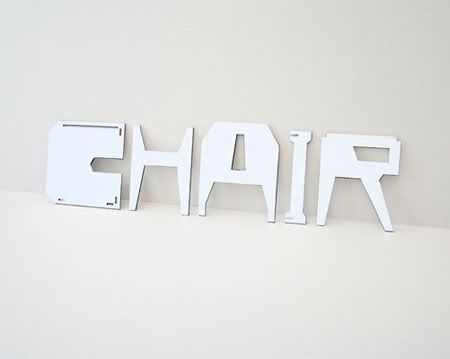 Alphabet Chair by Eric Ku