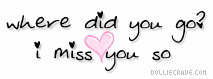I Miss You Comment Graphics