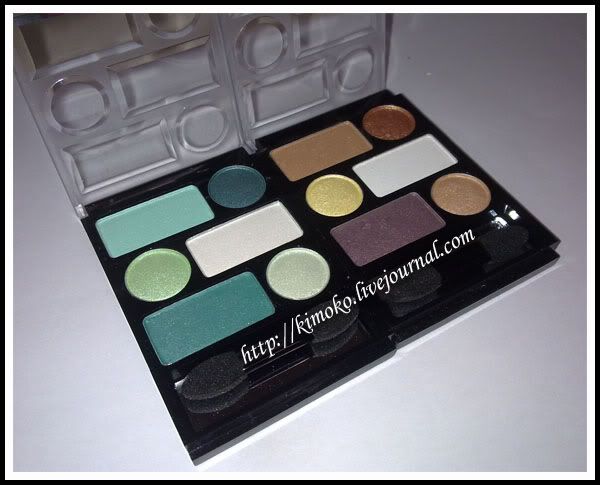 Daiso Jewel Color in Green jewel tone eyeshadow. Daiso Jewel Color in Green