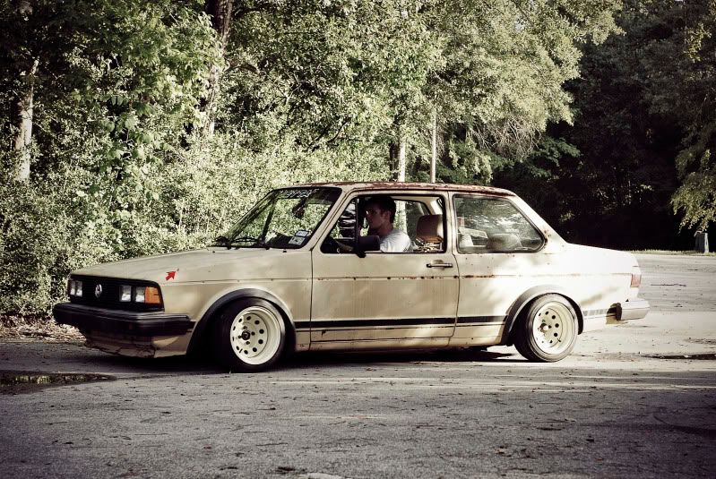 Low and Rusty Mk1 Jetta Coupe StanceWorks