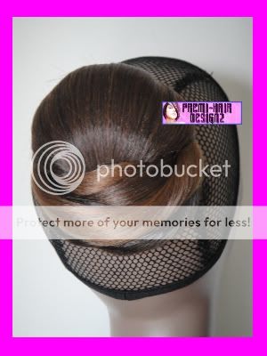 HAIRPIECE CLIP ON IN BUN CHESTNUT BROWN HAIRPIECE UPDO  